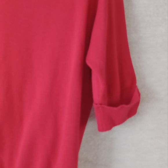 Maurices Women's Size Large Rayon Red 3/4 Sleeve Cardigan Very Soft. - Picture 6 of 12